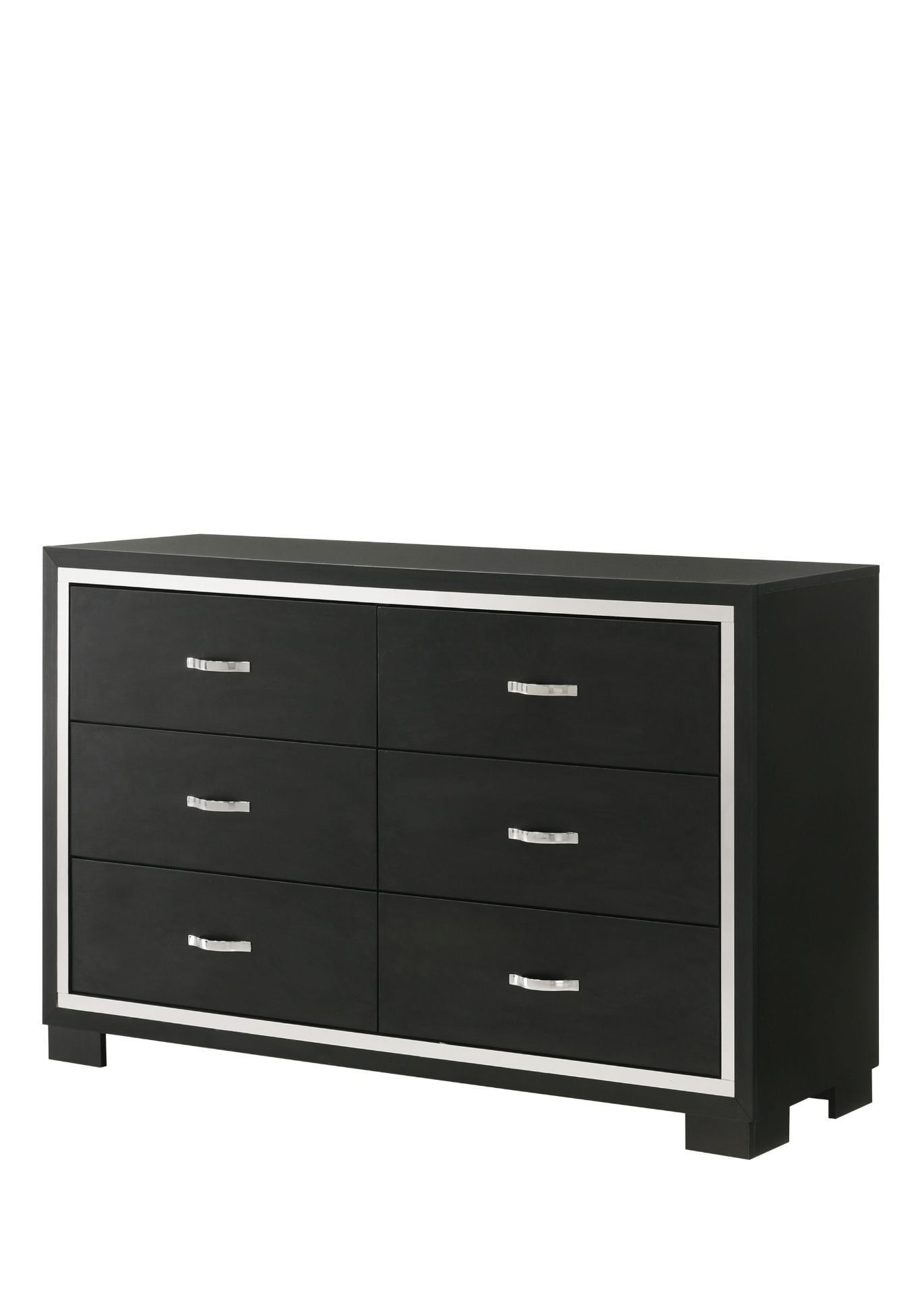 black and white dresser Amerlife Linton 5 Drawers Dresser for Bedroom, Modern Tall Dresser Chest of Drawers Handle Free, Storage Organizer Dresser, Wood Dresser for Bedroom, main image 1