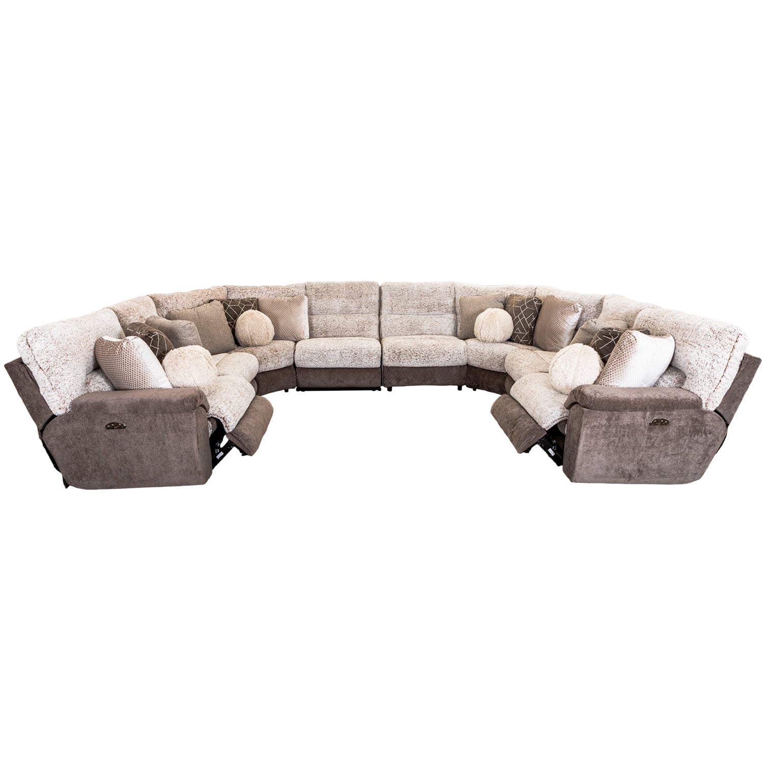 DESCENT Move Sport 135―155 Rendezvous 8PC Dual Power Recline Sectional - Jackson Furniture