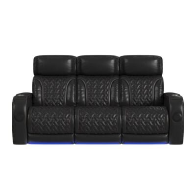 PrimeTimeP3SofawITableReadingLightHeatMassageLEDandSpeakerinJettBlackwRedStitching_Front.jpg