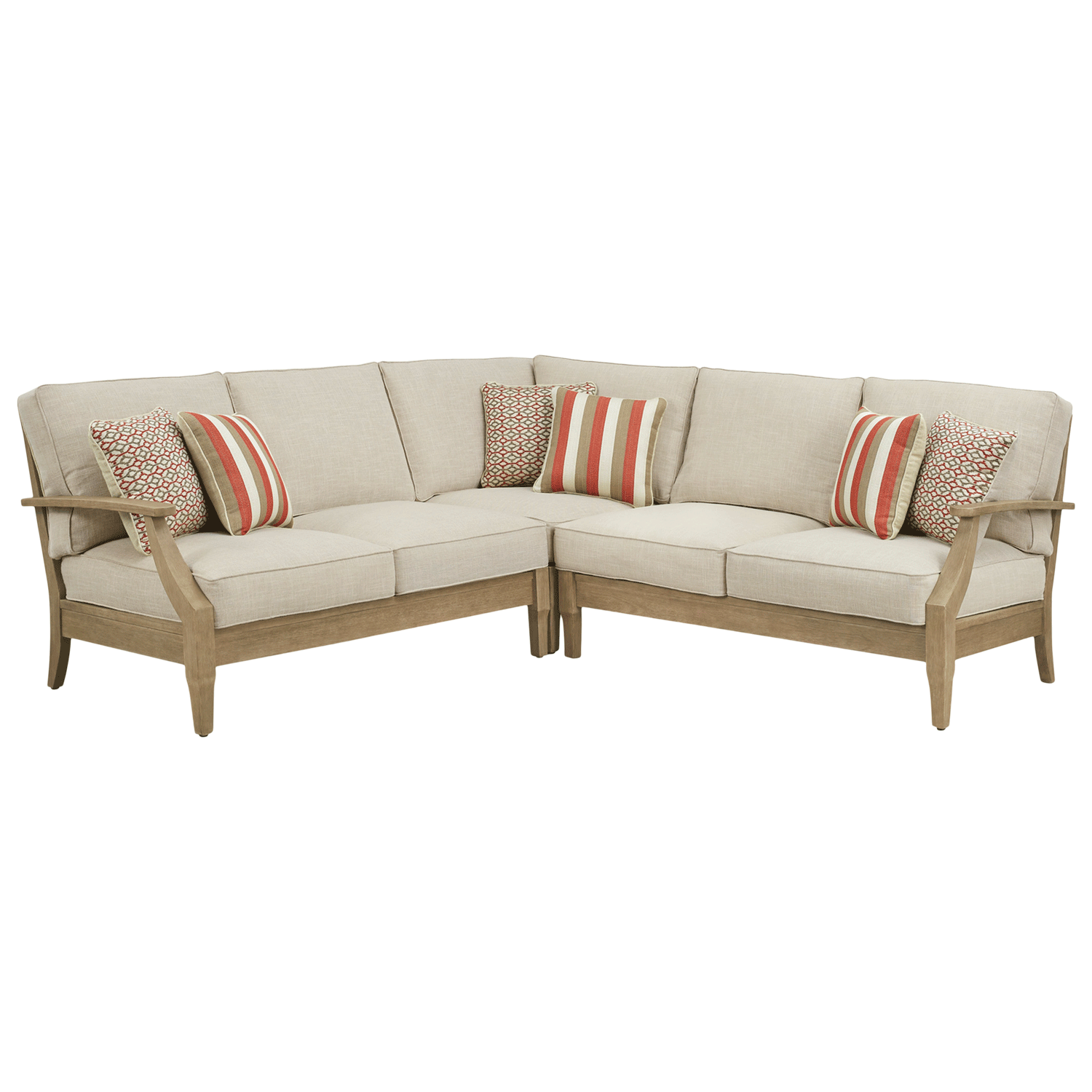 Remix 2PC Beige Sectional Sofa - Emerald Home Furnishings