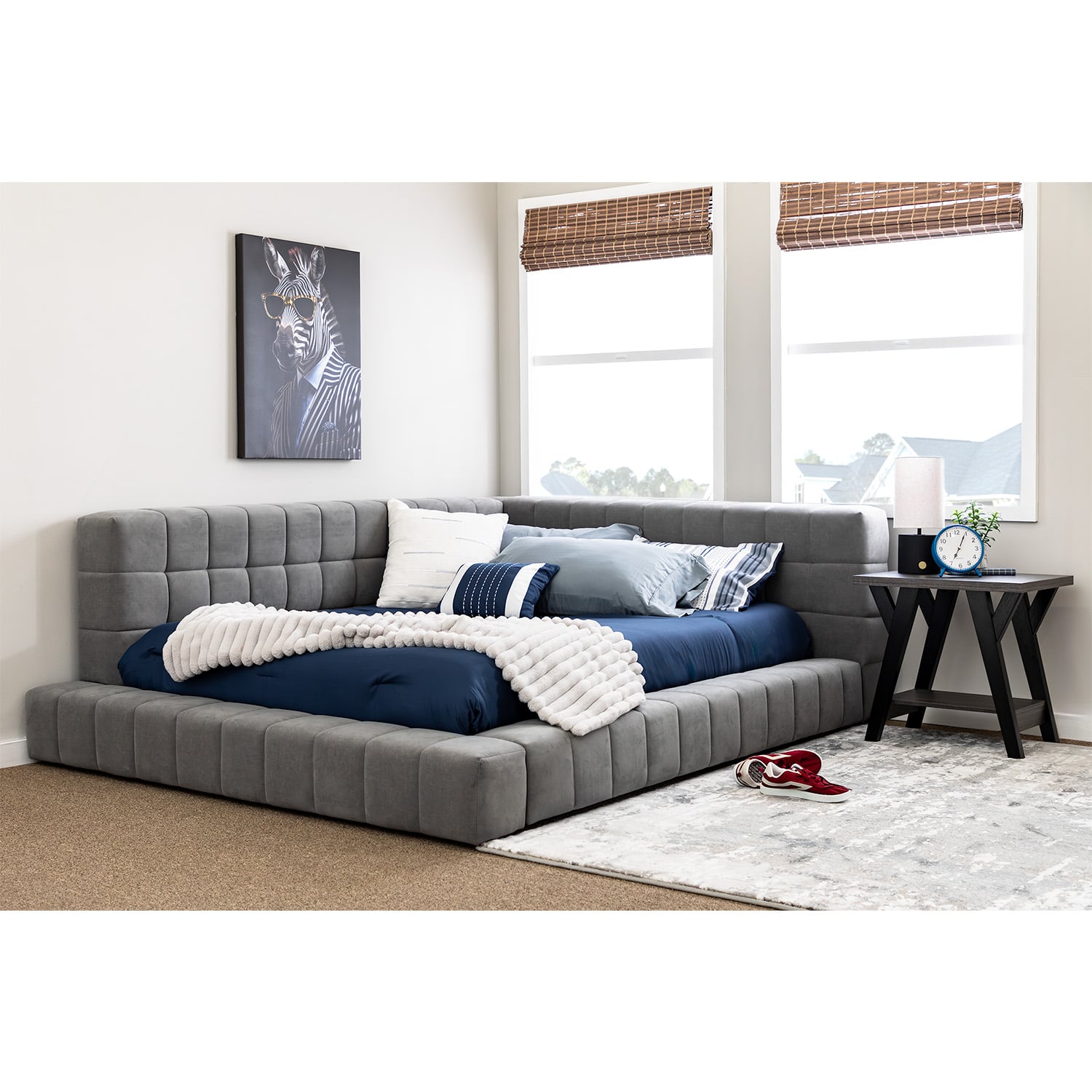 Cove Twin Gray Corner Bed | ZCOV-7801/-7802 | Legends Home | AFW.com
