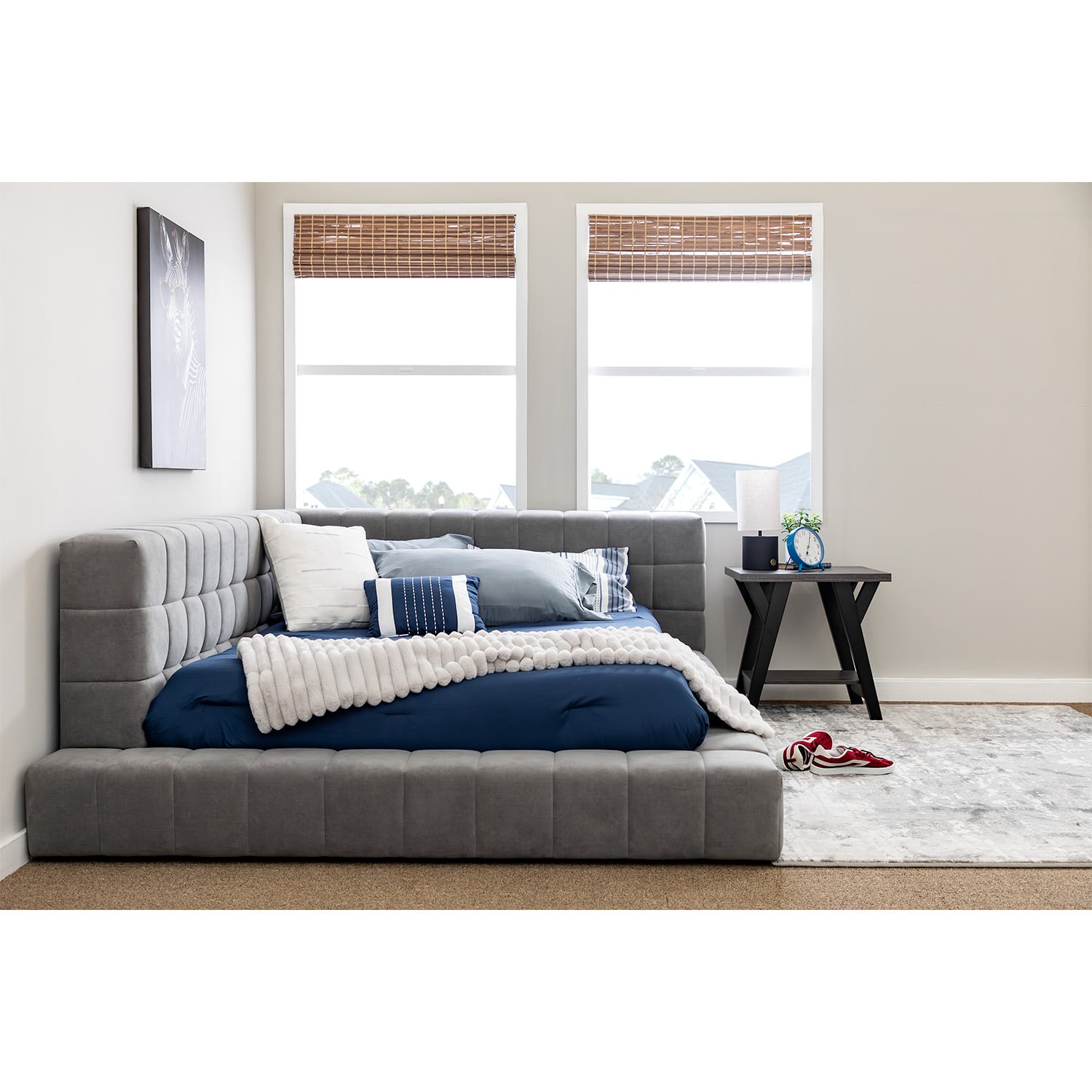 Cove Full Gray Corner Bed | ZCOV-7901/-7902 | Legends Home | AFW.com