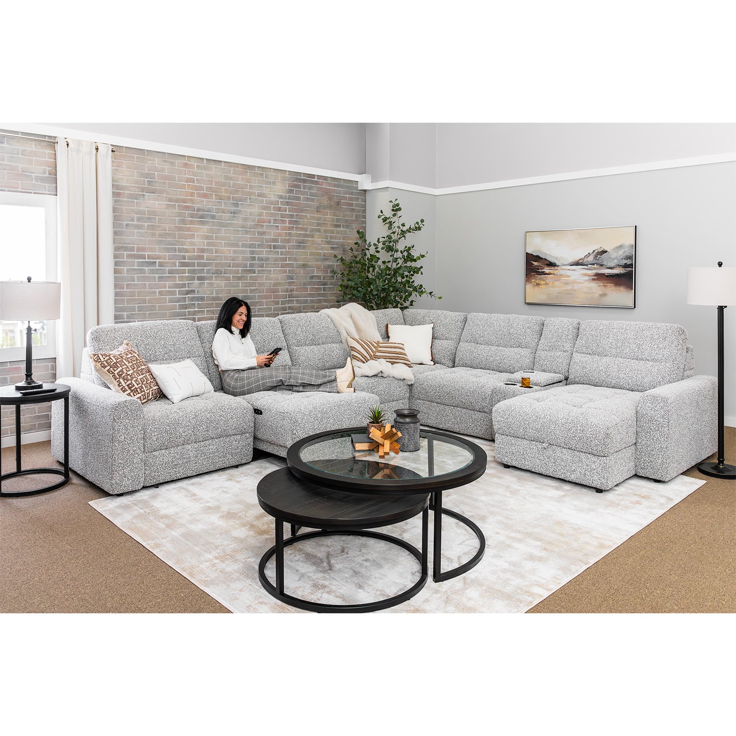 Remy 7PC Power Slide Sectional | 80553 2021405SD | | AFW.com