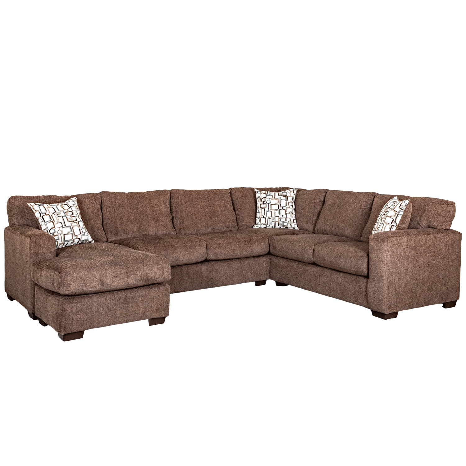 Minori Leather 5PC Sectional with RAF Chaise | 5045-76/63/59/31/31