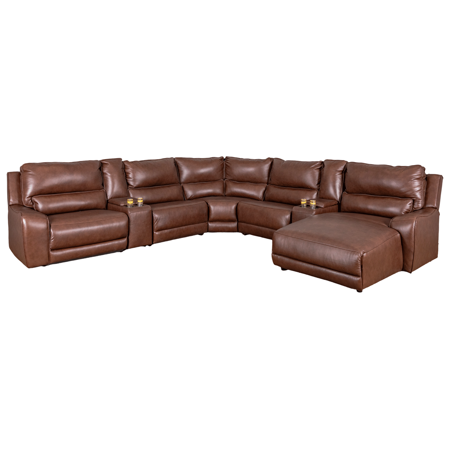 Dunleith 7-Piece Power Reclining Sectional | 0V0-716-7PC | AFW.com