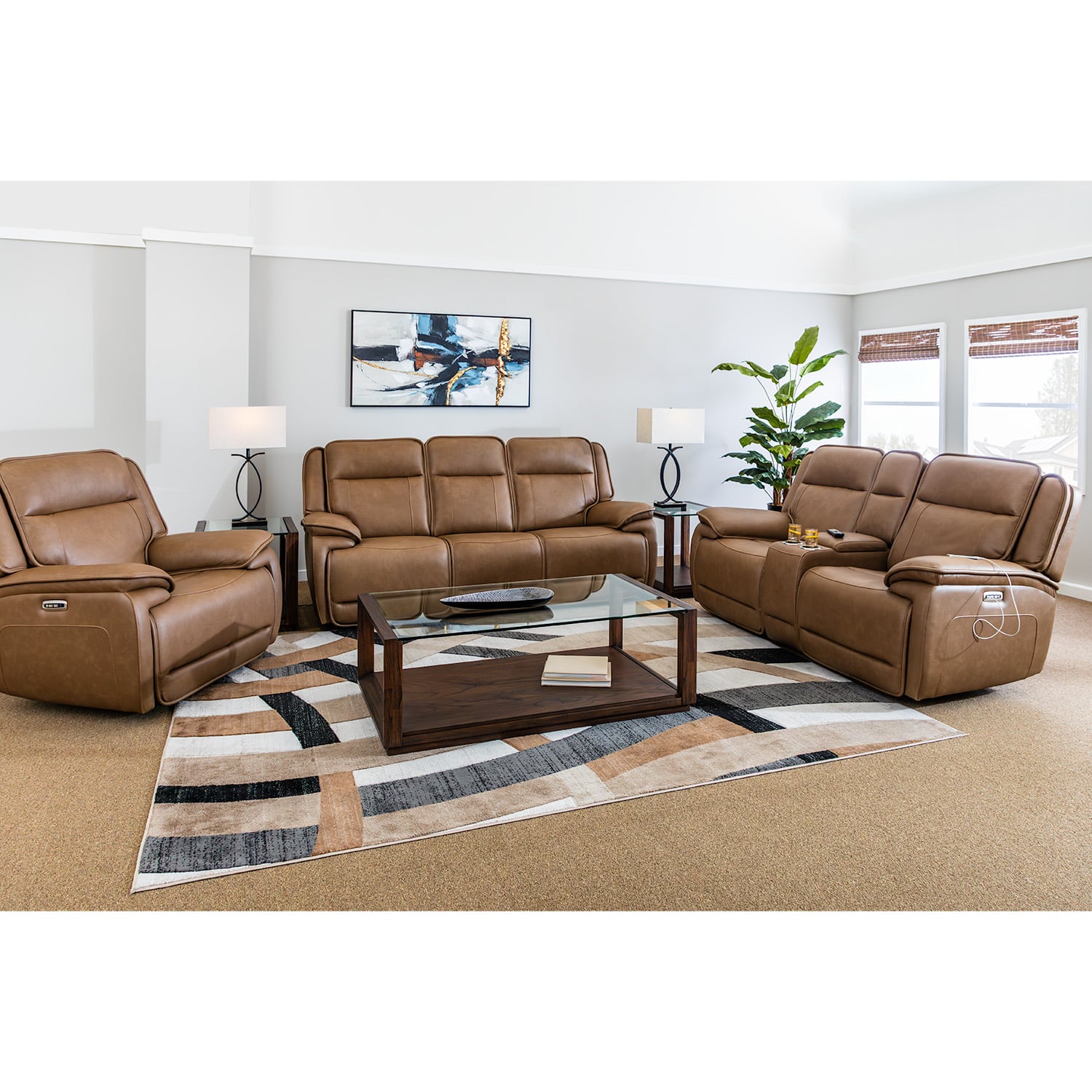 Glencroft Leather Recliner Dual Power Zero Gravity - Ashley