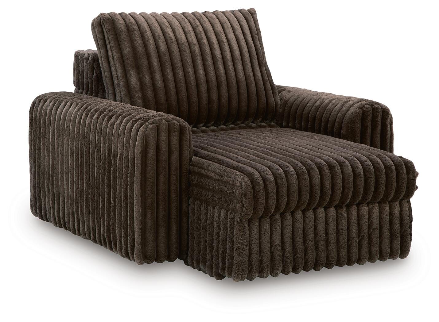 Midnight-Madness Oversized Chaise, Chocolate - Ashley Furniture