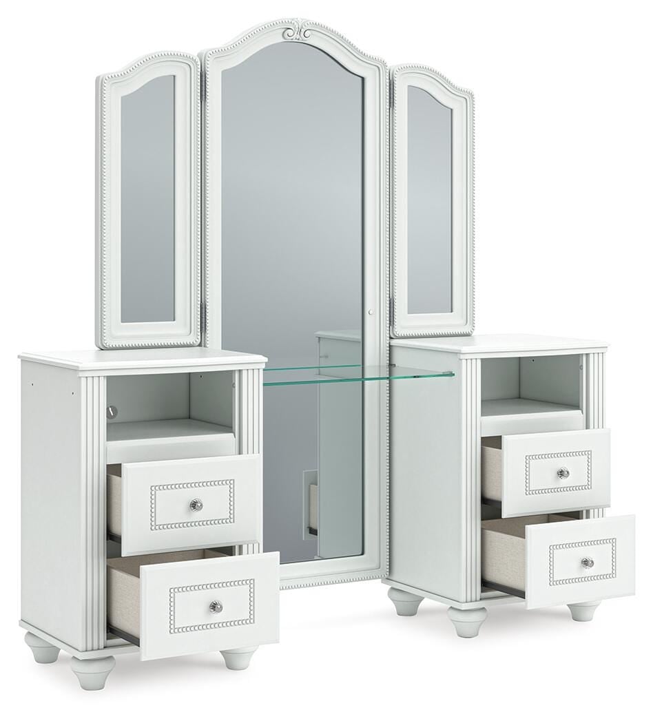 Kozlani White Vanity with Mirror - Ashley Furniture | AFW.com
