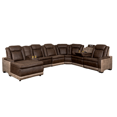 Lantana 7PC Dual Power Reclining Sectional with RAF Chaise