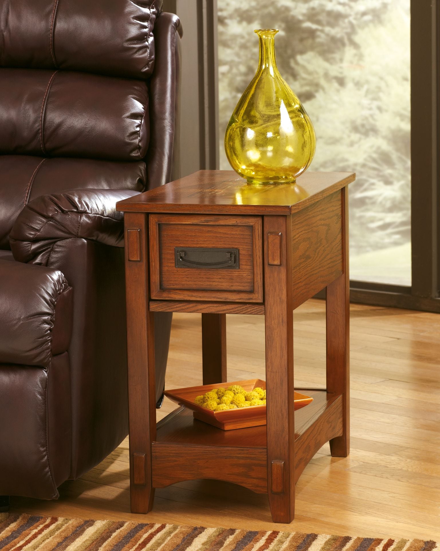 Breegin Oak Chairside End Table Z-T007-319 | Ashley Furniture