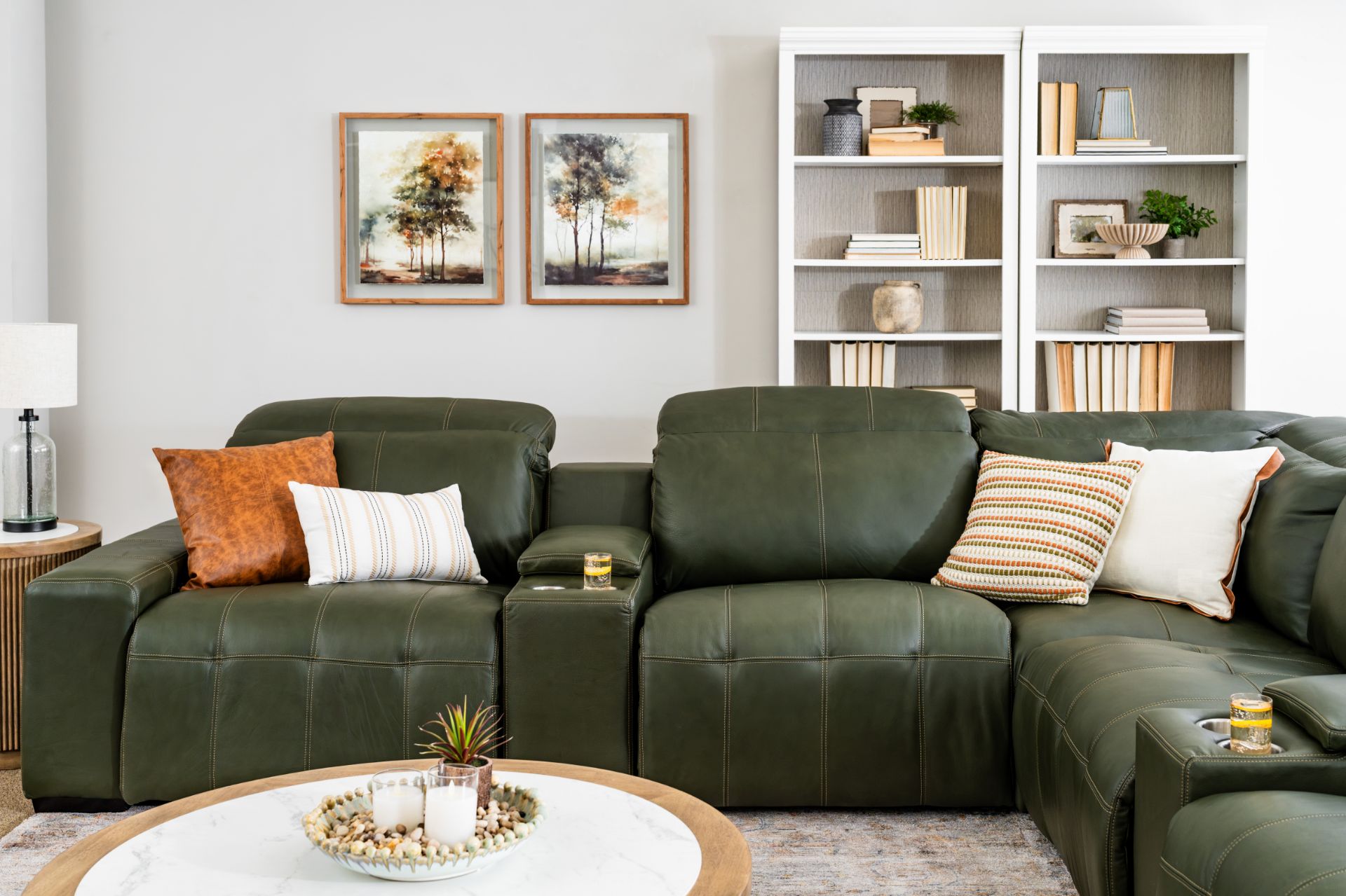 Spoleto Leather 7PC Dual Power Reclining Sectional | 4938X2