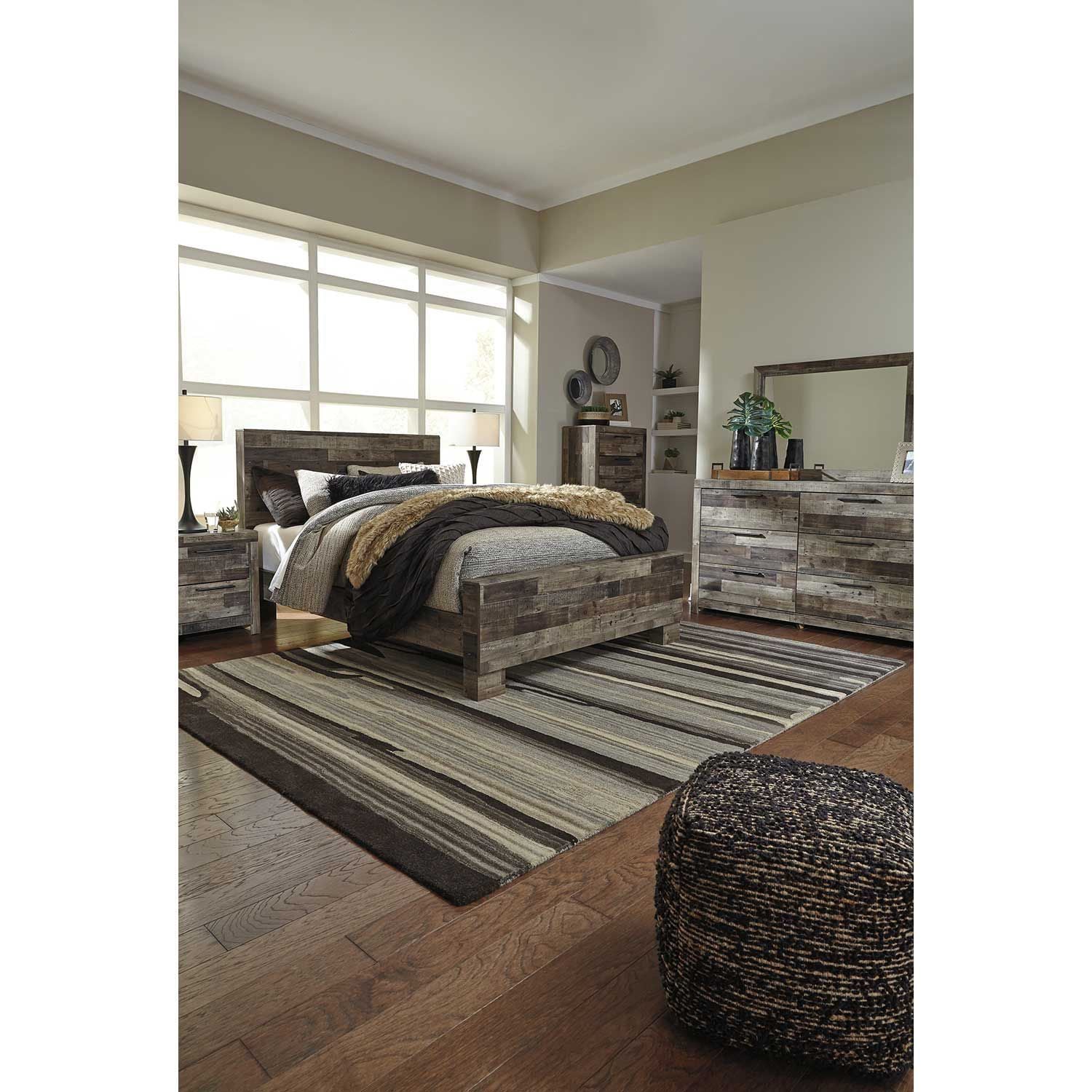 Derekson Multi Grey King Panel Headboard | B200-58 | AFW.com