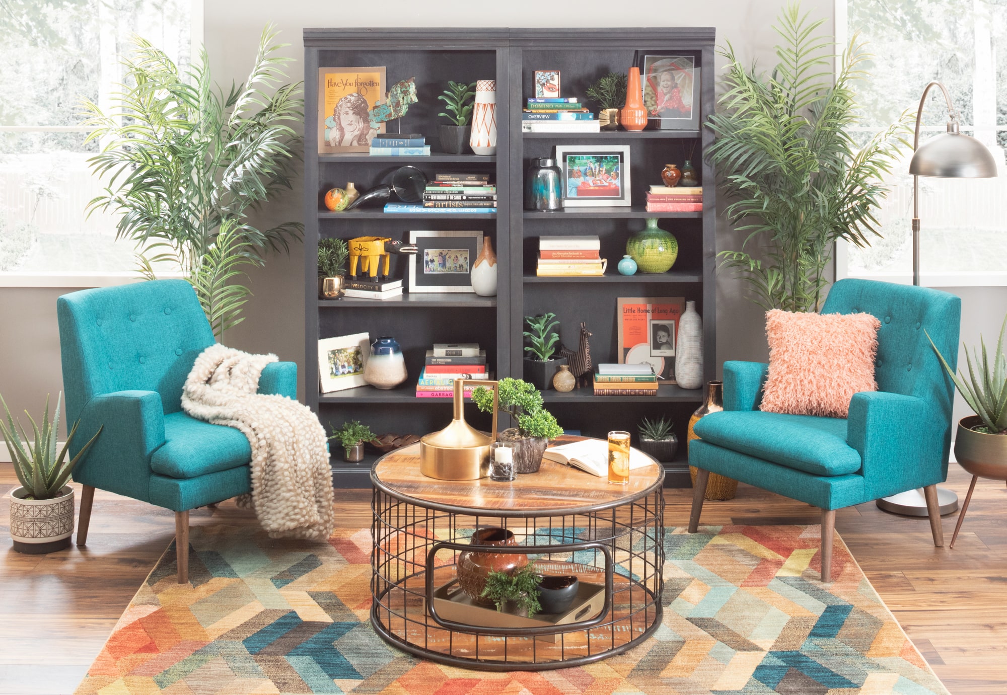 Eclectic one-of-a-kind reading nook