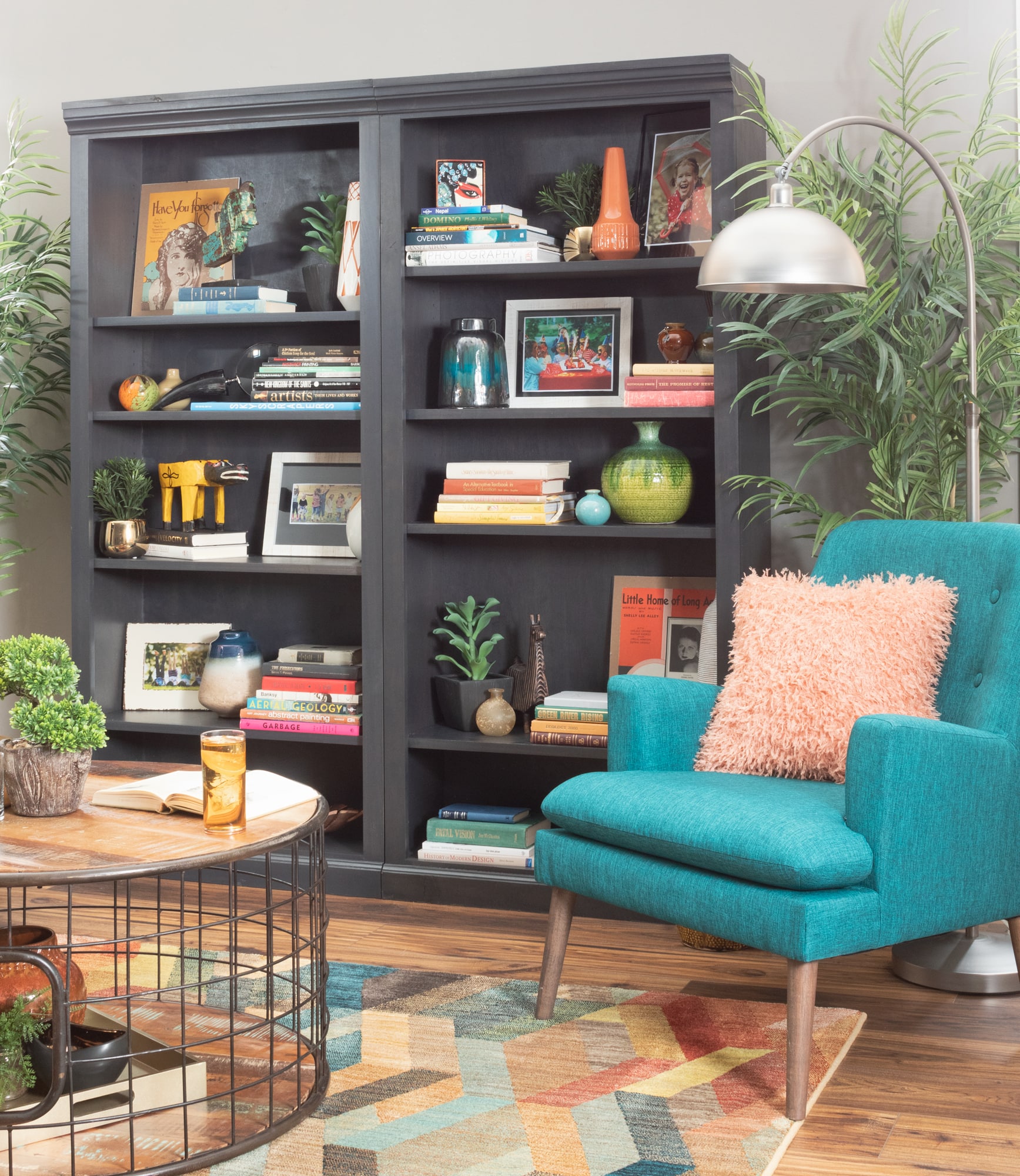 Eclectic bookcase